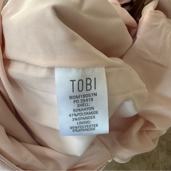 NWT Tobi Into The Night Strapless Dress in Blush - Picture 9 of 10